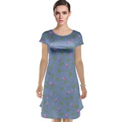 Curly Flowers Cap Sleeve Nightdress by SychEva