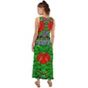 A Island Of Roses In The Calm Sea V-Neck Chiffon Maxi Dress View2