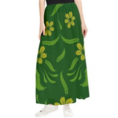 Folk Flowers Print Floral Pattern Ethnic Art Maxi Chiffon Skirt by Eskimos