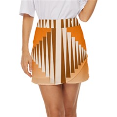 Lines Mini Front Wrap Skirt by Sparkle