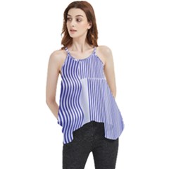 Illusion Waves Pattern Flowy Camisole Tank Top by Sparkle