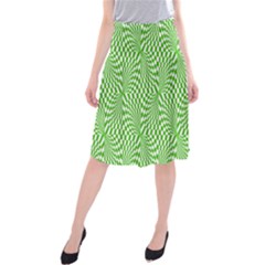 Illusion Waves Pattern Midi Beach Skirt by Sparkle