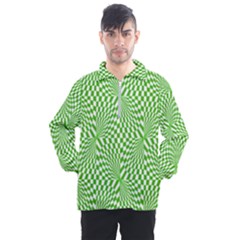 Illusion Waves Pattern Men s Half Zip Pullover by Sparkle