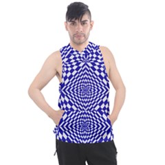 Illusion Waves Pattern Men s Sleeveless Hoodie by Sparkle