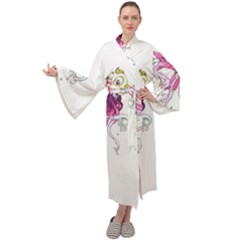 Carnie Squid Maxi Velour Kimono by Limerence