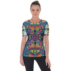 375 Chroma Digital Art Custom Kal00012 Shoulder Cut Out Short Sleeve Top by Drippycreamart