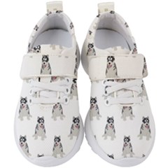 Cute Husky Puppies Kids  Velcro Strap Shoes by SychEva