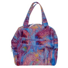 Abstract Marbling Art Print Boxy Hand Bag by kaleidomarblingart