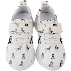 Husky Dogs Kids  Velcro Strap Shoes by SychEva