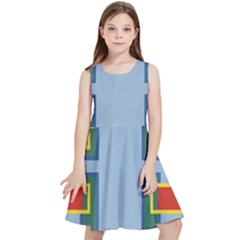 Abstract Pattern Geometric Backgrounds   Kids  Skater Dress by Eskimos