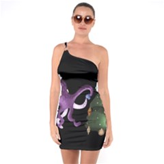 Octopus Black One Soulder Bodycon Dress by Blueketchupshop