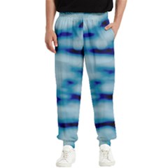 Blue Waves Abstract Series No5 Men s Elastic Waist Pants by DimitriosArt