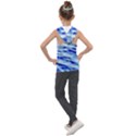 Blue Waves Abstract Series No10 Kids  Sleeveless Hoodie View2