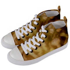 Orange Papyrus Abstract Women s Mid-top Canvas Sneakers by DimitriosArt