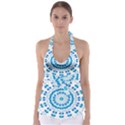 Digital Sky Babydoll Tankini Top View1