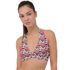 Animal Halter Plunge Bikini Top by Sparkle