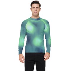 Green Vibrant Abstract Men s Long Sleeve Rash Guard by DimitriosArt