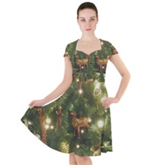 Christmas Tree Decoration Photo Cap Sleeve Midi Dress by dflcprintsclothing