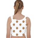 Pine cones White Velvet Racer Back Crop Top View2