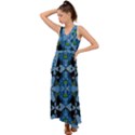 Rare Excotic Blue Flowers In The Forest Of Calm And Peace V-Neck Chiffon Maxi Dress View1