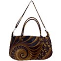 Shell Fractal In Brown Removal Strap Handbag View1