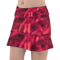 Cadmium Red Abstract Stars Classic Tennis Skirt by DimitriosArt