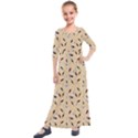 Festive Champagne Kids  Quarter Sleeve Maxi Dress View1