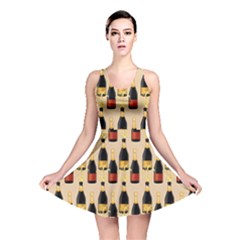 Champagne For The Holiday Reversible Skater Dress by SychEva