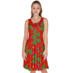 Christmas Trees Knee Length Skater Dress With Pockets by SychEva