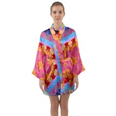 Digitalart Long Sleeve Satin Kimono by Sparkle