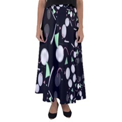 Digital Illusion Flared Maxi Skirt by Sparkle