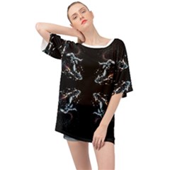 Digital Illusion Oversized Chiffon Top by Sparkle