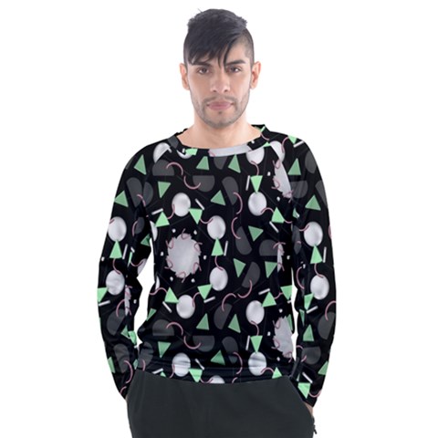 Digital Illusion Men s Long Sleeve Raglan Tee by Sparkle