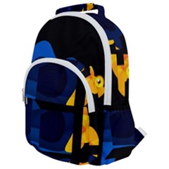 Digital Illusion Rounded Multi Pocket Backpack by Sparkle