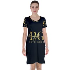 Plugged Into Gold Short Sleeve Nightdress by pluggedintogold