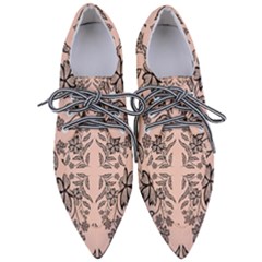 Floral Folk Damask Pattern  Pointed Oxford Shoes by Eskimos