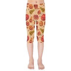 Pumpkin Muzzles Kids  Capri Leggings  by SychEva