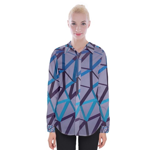 3d Lovely Geo Lines 2 Womens Long Sleeve Shirt by Uniqued