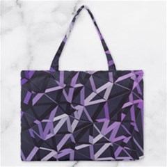 3d Lovely Geo Lines Vi Zipper Medium Tote Bag by Uniqued