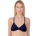 3d Lovely Geo Lines  V Reversible Tri Bikini Top View1