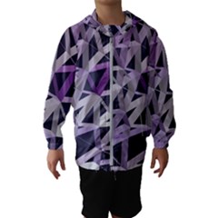 3d Lovely Geo Lines  Iv Kids  Hooded Windbreaker by Uniqued