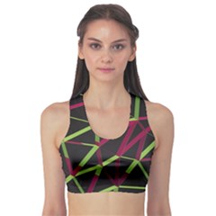 3d Lovely Geo Lines X Sports Bra by Uniqued