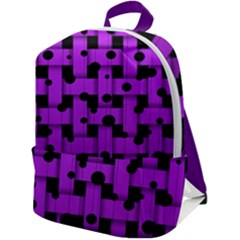 Weaved Bubbles At Strings, Purple, Violet Color Zip Up Backpack by Casemiro