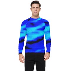 Blue Waves Abstract Series No13 Men s Long Sleeve Rash Guard by DimitriosArt