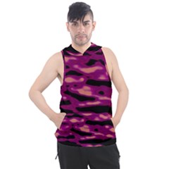 Velvet  Waves Abstract Series No1 Men s Sleeveless Hoodie by DimitriosArt