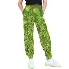 Green Fresh  Lilies Of The Valley The Return Of Happiness So Decorative Kids  Elastic Waist Pants by pepitasart