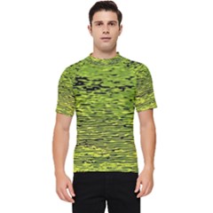 Green Waves Flow Series 1 Men s Short Sleeve Rash Guard by DimitriosArt