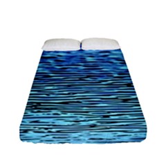 Blue Waves Flow Series 2 Fitted Sheet (full/ Double Size) by DimitriosArt