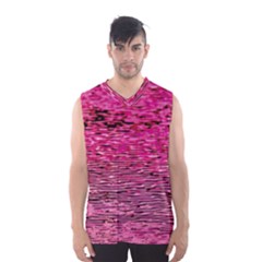 Pink  Waves Flow Series 1 Men s Basketball Tank Top by DimitriosArt