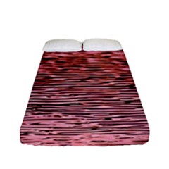 Pink  Waves Flow Series 2 Fitted Sheet (full/ Double Size) by DimitriosArt